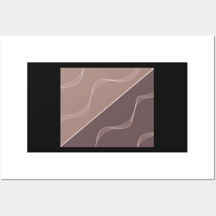 Mauve abstract shapes Posters and Art